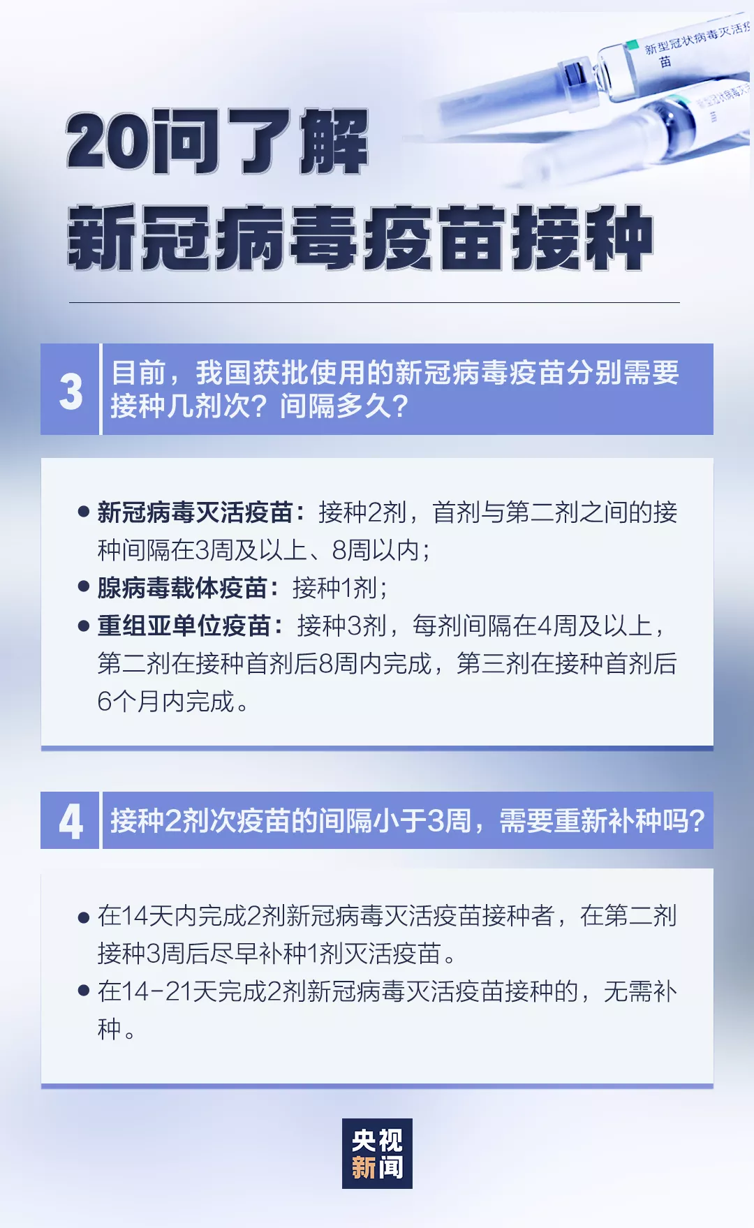 新冠疫苗接种有这些变化，速查